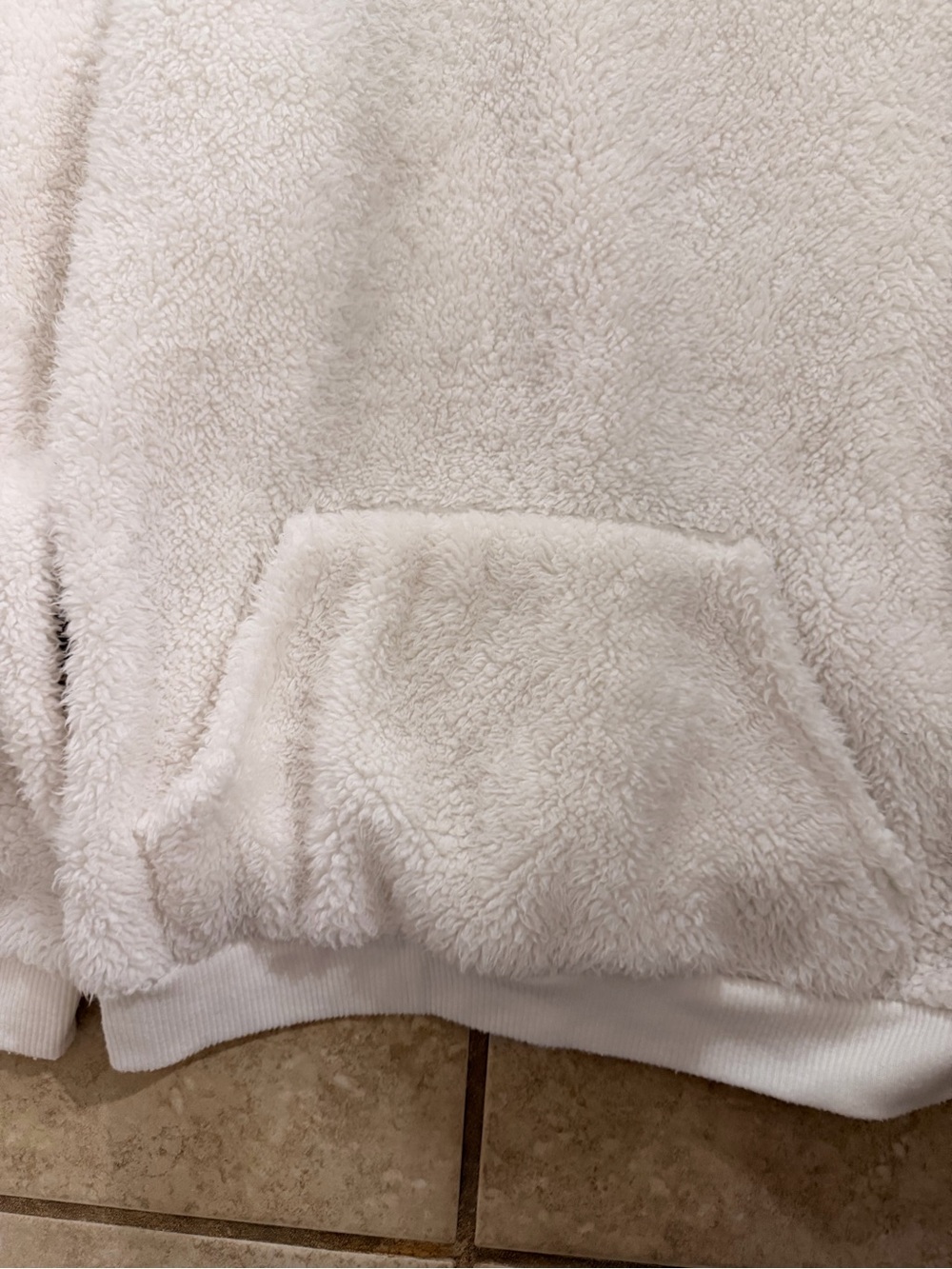 Wondershop White Sherpa Teddy Bear Ear Hoodie Pullover - Picture 2 of 6